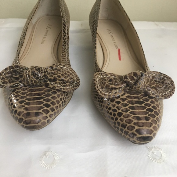 Anne Klein "Akadelie" snake print wedge shoes size - Picture 2 of 6